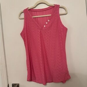 NWOT (in bag) V-Neck Pink Tank Top